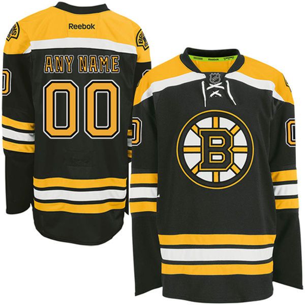 Reebok Boston Bruins Custom Youth Premier Home NHL Jersey->->Custom Jersey